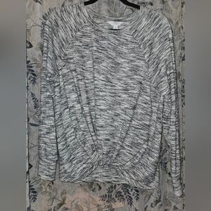 Gray and Black Knit Sweater